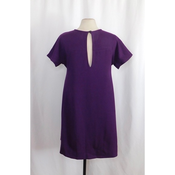 KATE SPADE Bosley Purple Swingy Dress Basic Geometry Solid Pockets A-Line Size 8 - Picture 9 of 14